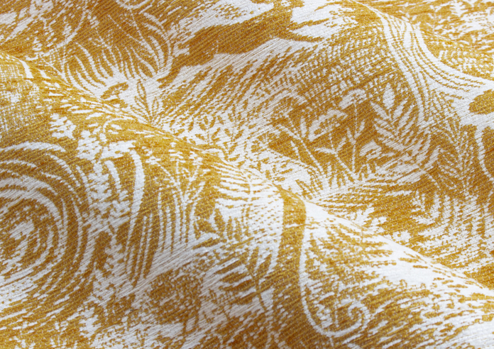 Winter Woods Eyelet, Ochre - Ready Made Curtains - Image 4